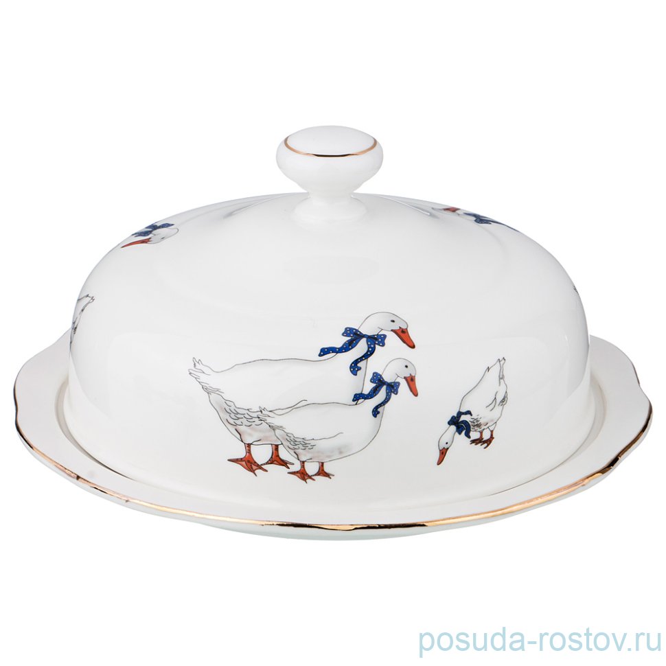 Блюдо для блинов 23,5 х 23,5 х 12 см "Гуси" / 244298