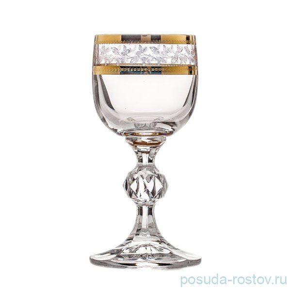 Рюмки 50 мл 6 шт "Клаудия /Золотые листики" / 007545