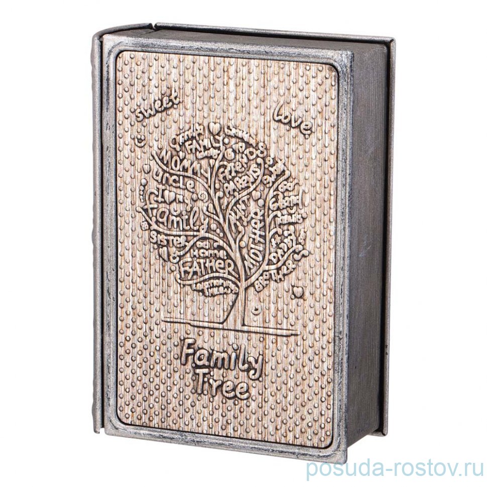 Шкатулка-книжка 17 х 12 х 5 см "Family tree" / 353591 Шкатулка-книжка 17 х 12 х 5 см "Family tree" / 353591