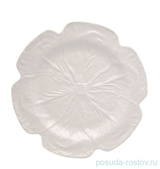 Блюдо 30,5 см круглое бежевое "Капуста" / 332493