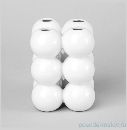Ваза 9,2*9,2*11,9 см  цвет: белый / 361274