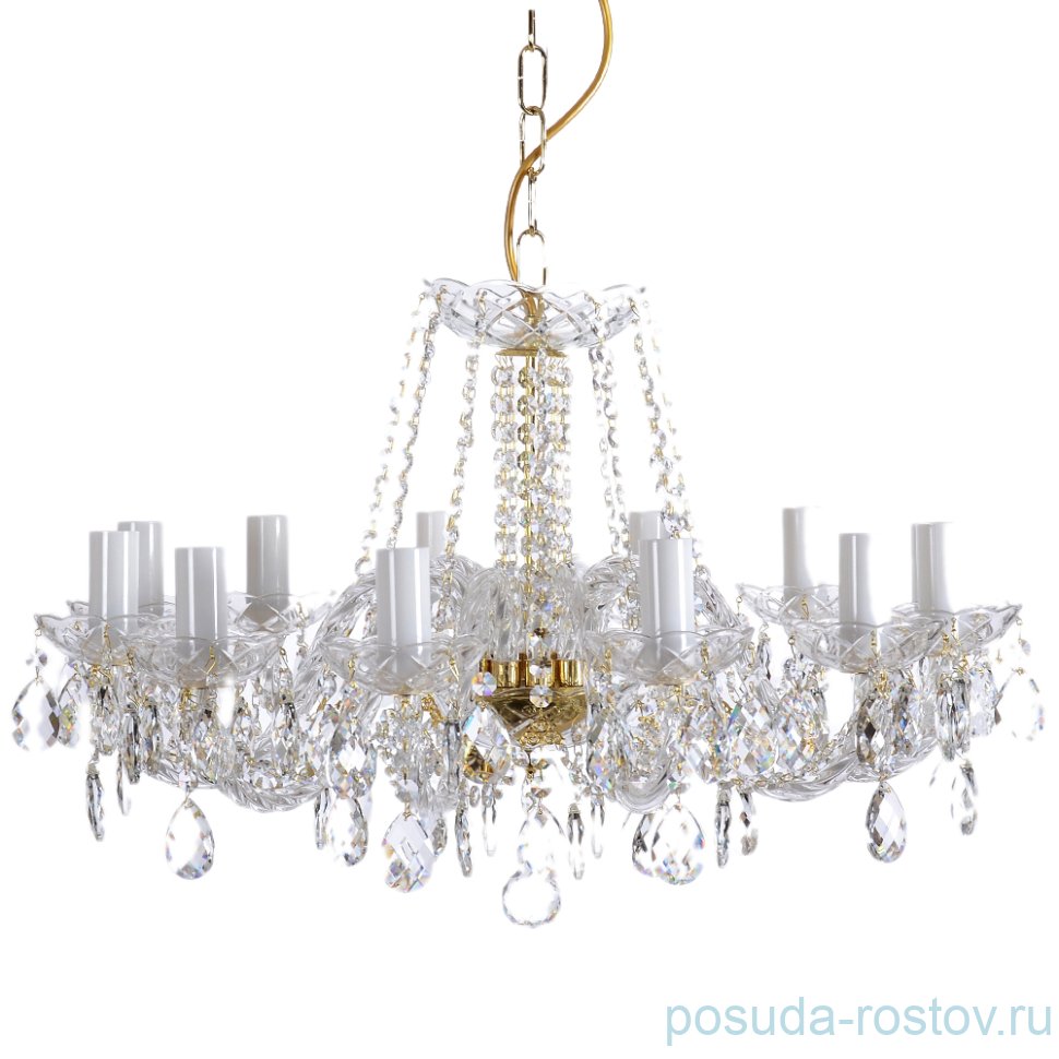 Люстра 12 рожковая хрусталь белая "Royal Bohemia" / 147140