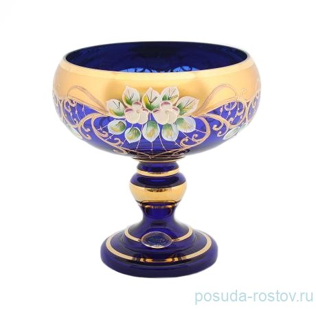 Ваза для конфет 17 см н/н "Лепка синяя" / 013503