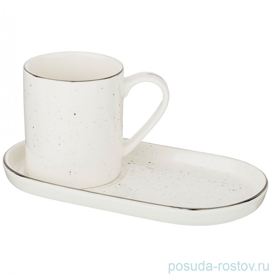 Чайная пара 230 мл 1 шт "Platinum" / 210427