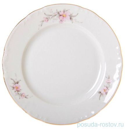 Набор тарелок 17 см 6 шт &quot;Констанция /Бледно-розовый цветок&quot; / 051284