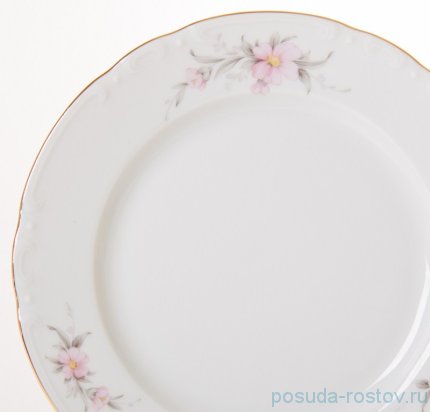 Набор тарелок 17 см 6 шт &quot;Констанция /Бледно-розовый цветок&quot; / 051284