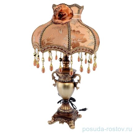 Настольная лампа с абажуром &quot;Золотая лилия /янтарная&quot; / 150444