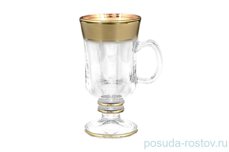 Кружки для горячих напитков 6 шт н/н "Матовое золото" B-G / 096951