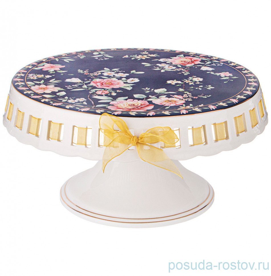 Тортница 25 х 14 см н/н синяя "Grace" / 290305 Тортница 25 х 14 см н/н синяя "Grace" / 290305