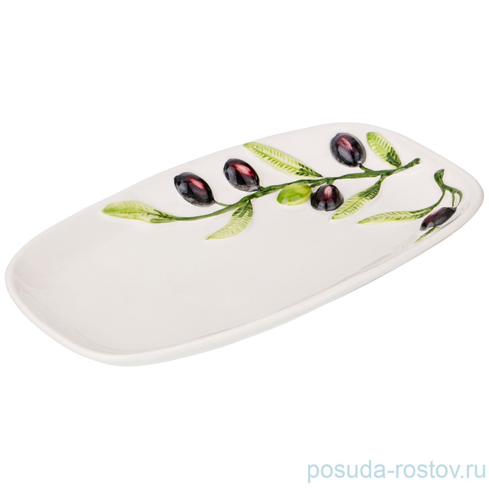Блюдо 27 х 15 см прямоугольное "оливки" / 215375 Блюдо 27 х 15 см прямоугольное "оливки" / 215375