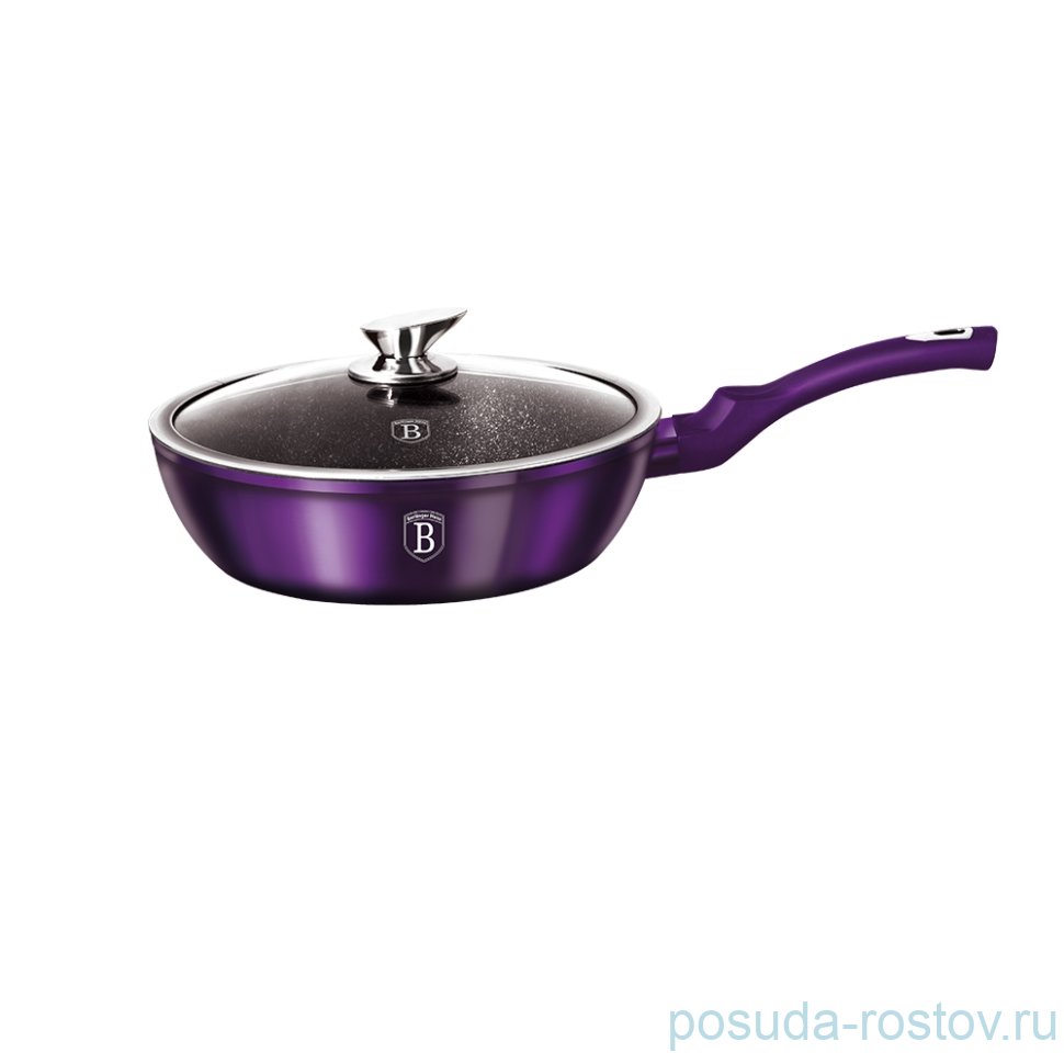 Сковорода 24 см с крышкой  Berlinger Haus "Royal purple Metallic Line" / 147850