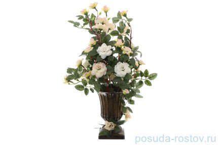 Цветы в горшке 43 см &quot;Розы белые&quot; / 140418