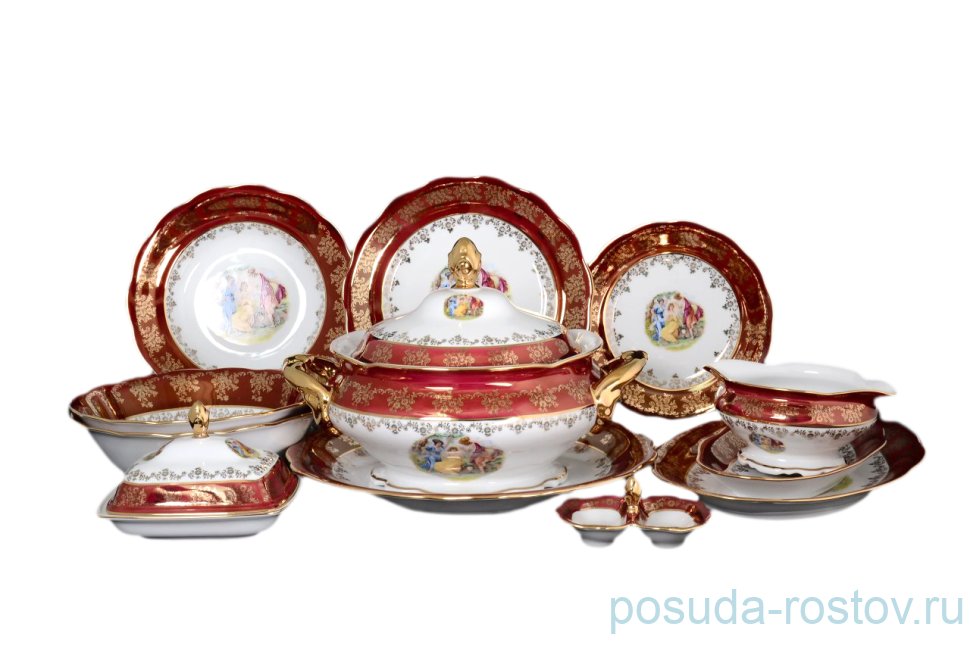 Столовый сервиз на 6 персон 27 предметов "Фредерика /Мадонна красная" / 086866
