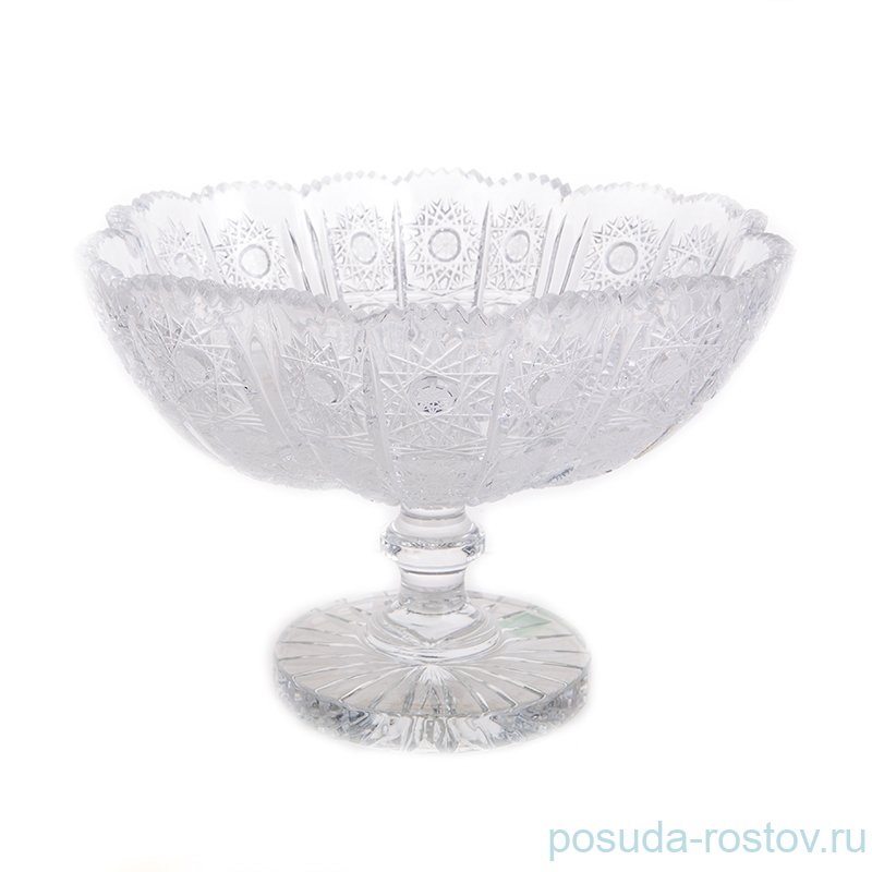 Ваза для конфет 23 см н/н "Хрусталь резной" / 028477