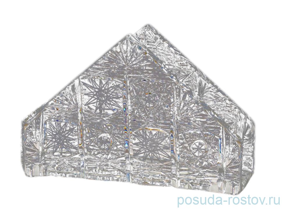 Салфетница 14 см "S.Crystal /Хрусталь резной" / 060344