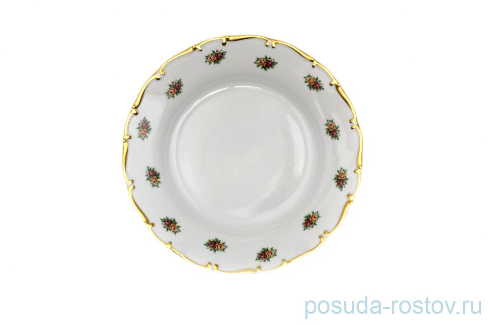 Набор тарелок 21 см 6 шт  Bohemia Porcelan Moritz Zdekauer 1810 s.r.o. "Анжелика /Маленькие розочки" / 027600
