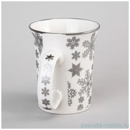 Кружка 310 мл серебро &quot;Снежинки&quot; / 359845