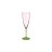 Бокал для шампанского 220 мл 1 шт розовый &quot;Кейт /Оптика /D5097&quot; зелёная ножка / 226390