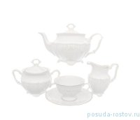 Чайный сервиз на 6 персон 15 предметов &quot;Мария-Тереза /Платиновый узор&quot; (классическая чашка) / 236358