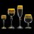Бокалы для шампанского 160 мл 6 шт &quot;Люция /Золотая коллекция, широкое золото&quot; / 018207
