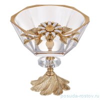 Ваза для конфет 16 см н/н &quot;Лепесток /золото&quot; / 342736