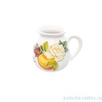 Молочник 400 мл 10 см &quot;Artigianato ceramico /Апельсин и роза&quot; / 228266