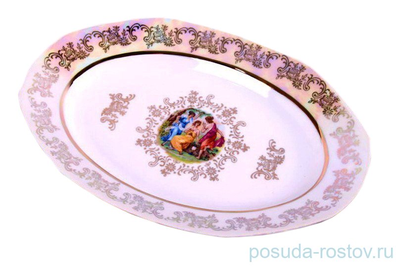 Блюдо 24 см овальное "Фредерика /Мадонна перламутр" / 091948