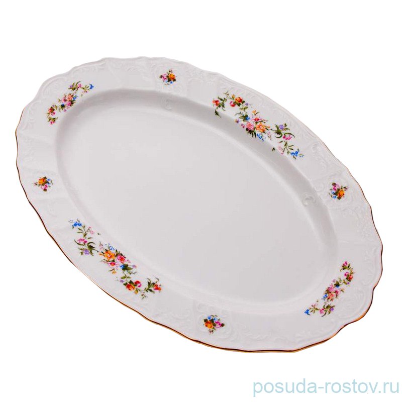 Блюдо 36 см овальное "Бернадотт /Весенний цветок" / 005981 Блюдо 36 см овальное "Бернадотт /Весенний цветок" / 005981