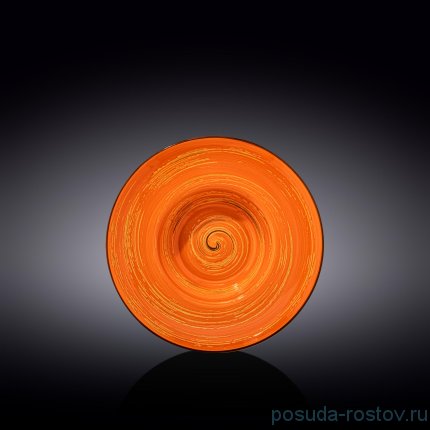 Тарелка 20 см глубокая оранжевая &quot;Spiral&quot; / 261578