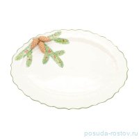 Блюдо 45 х 32 х 3 см овальное &quot;christmas world /pinecone&quot; / 270965
