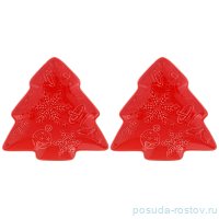 Набор тарелок 14 см 2 шт Ёлка &quot;Celebration /Красный&quot; / 268827