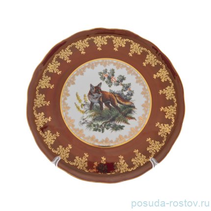 Тарелка для торта 30 см &quot;Корона /Охота красная&quot; / 286711