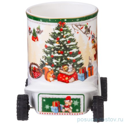 Кружка на колесиках 350 мл зелёная &quot;С Новым годом! /Ёлка&quot; / 263981
