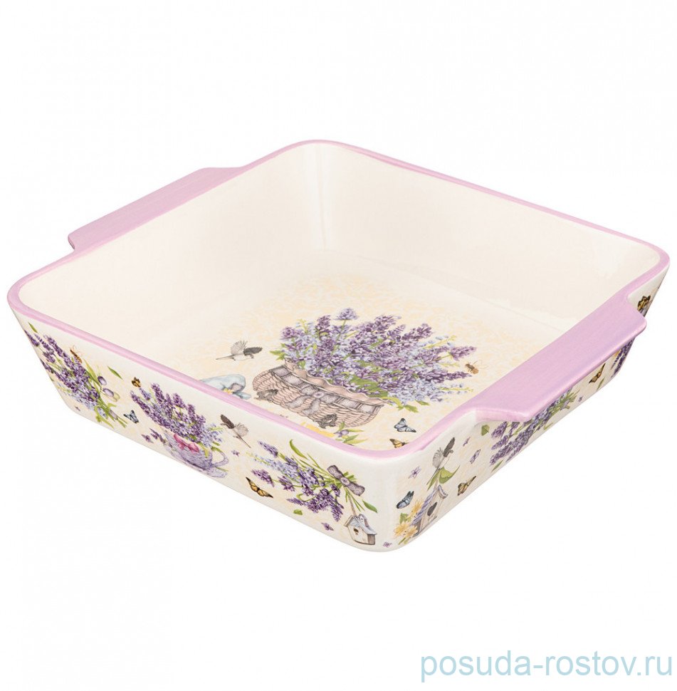 Блюдо для запекания 29,5 х 25 х 7 см квадратное "Лаванда" / 271227