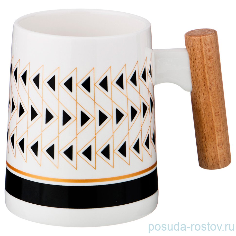 Кружка 450 мл с деревянной ручкой / 194778