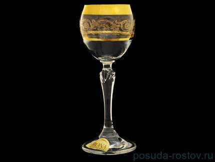 Бокалы для белого вина 150 мл 6 шт &quot;Люция /Золотая коллекция, широкое золото&quot; / 018206
