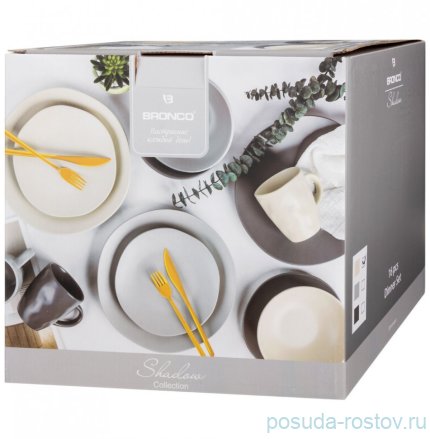 Набор посуды на 4 персоны 16 предметов бежевый &quot;Shadow&quot;  / 288495