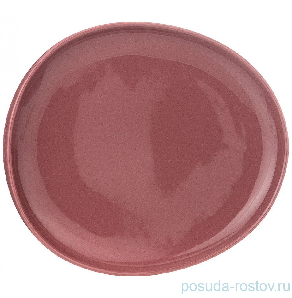 Тарелка 23 х 20,5 см овальная "Fusion /Брусничный" (2шт.) / 210403
