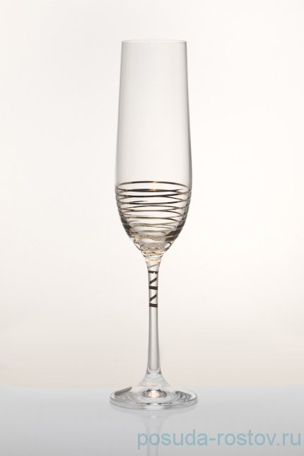 Бокалы для шампанского 190 мл 2 шт &quot;Виола /Золотая спираль /8441&quot; / 111286