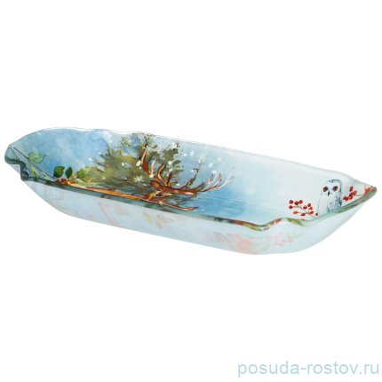 Блюдо 18 см прямоугольное &quot;Зимняя сказка /Звери&quot; / 268493