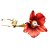 Цветок декоративный 46 см &quot;Орхидея красная /Чевик&quot; / 170417