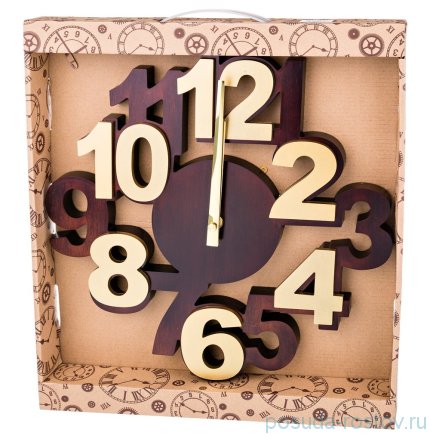 Часы настенные 34 см кварцевые &quot;ЦИФРЫ&quot; / 187964