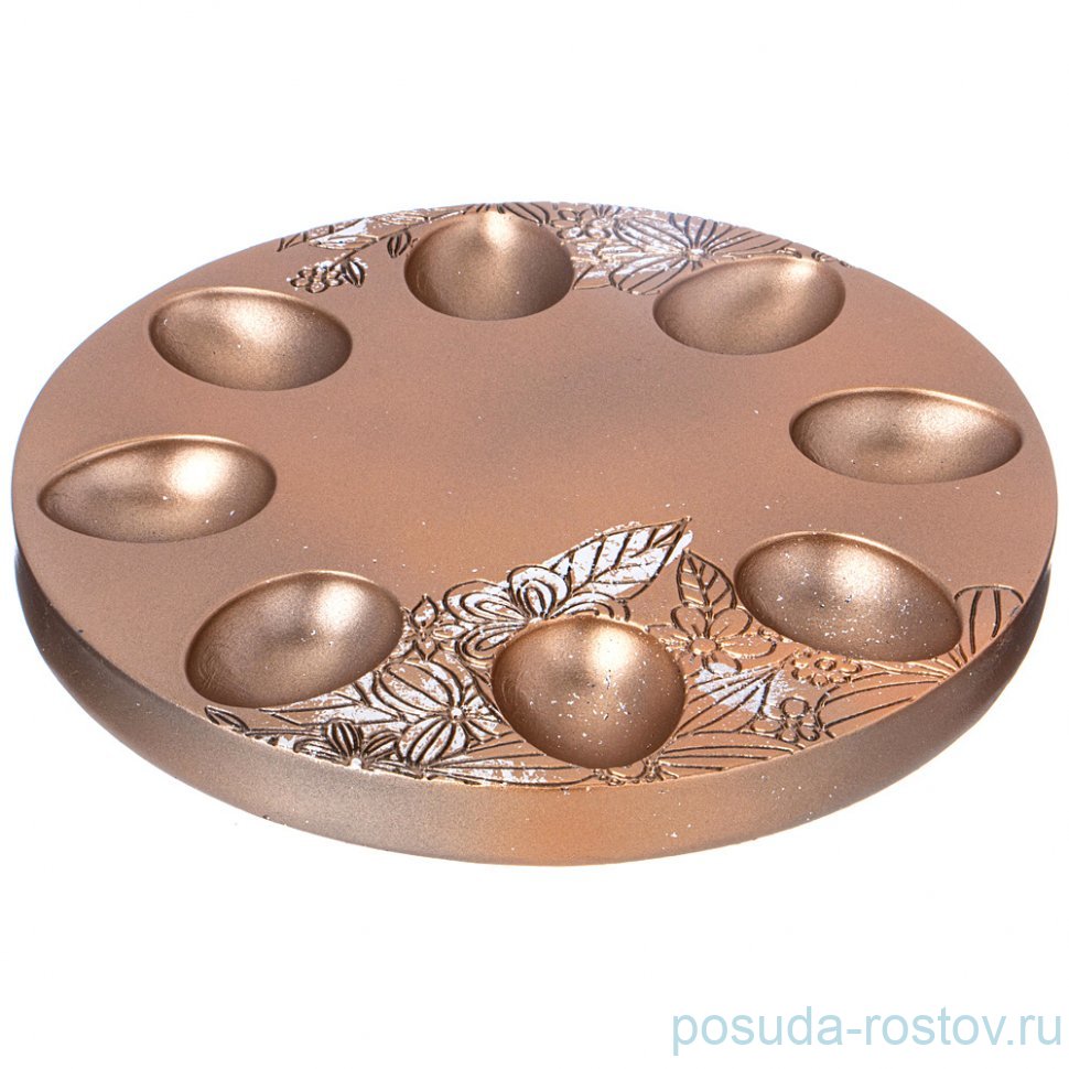Блюдо для яиц 23 х 23 х 2 см /медный / 340918