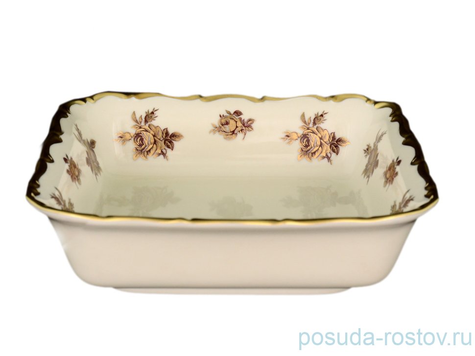 Салатник 16 см квадратный "Анжелика /Красная роза с золотом /СК" / 067765 Салатник 16 см квадратный "Анжелика /Красная роза с золотом /СК" / 067765