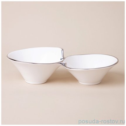 Менажница 28 х 15,5 х 7,5 см 2 секционная / 343824