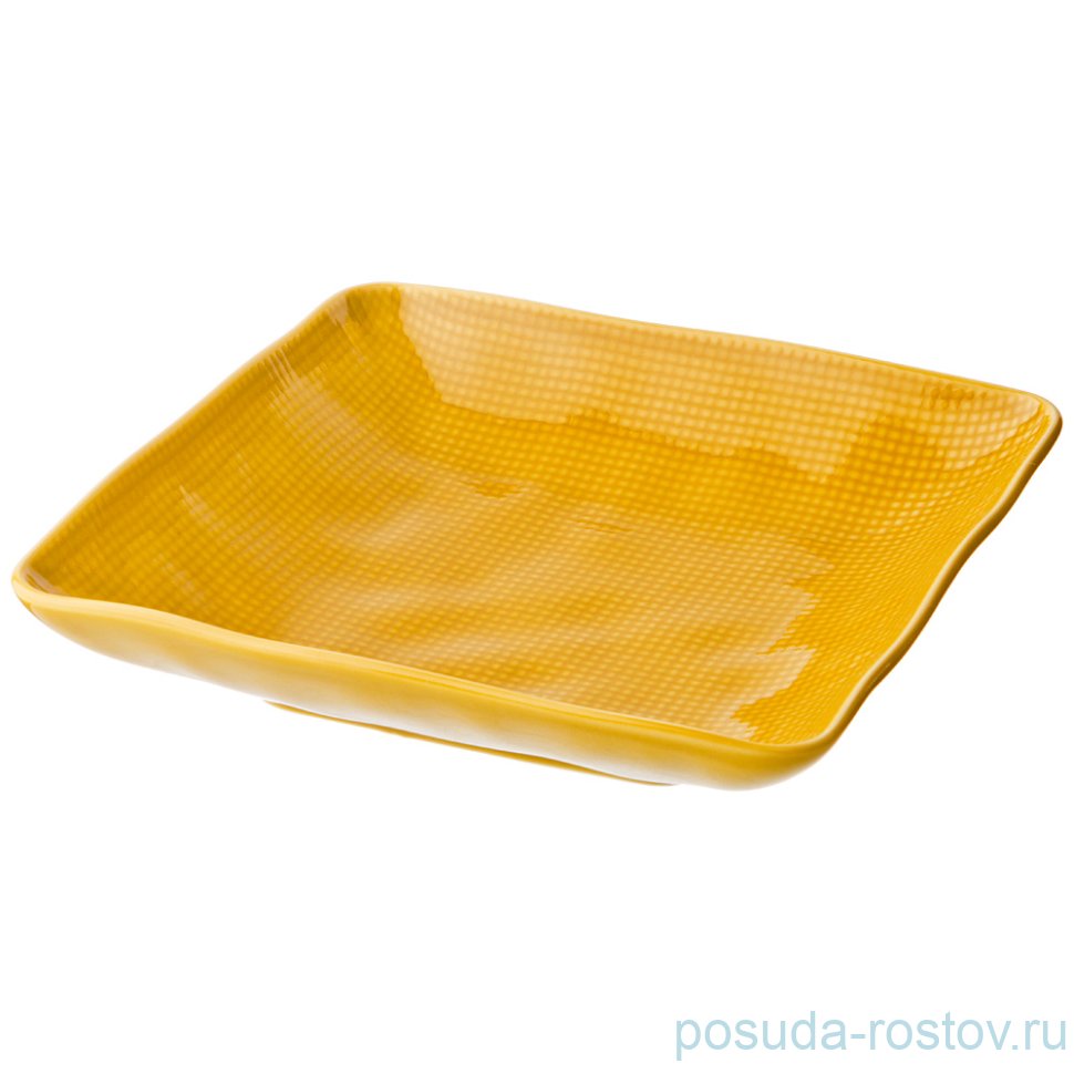 Салатник 20 х 20 см квадратный "Concept /Жёлтый" (4шт.) / 190886