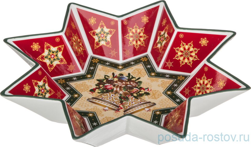 Салатник 32 см Звезда "Christmas Collection /Колокольчики" / 192327