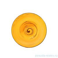 Тарелка 25,5 см глубокая жёлтая &quot;Spiral&quot; / 261607