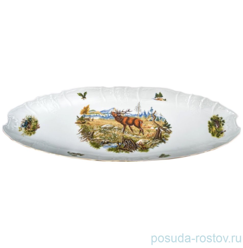 Блюдо 52 х 20 х 4,5 см для рыбы "Бернадотт /Охота" / 020059 Блюдо 52 х 20 х 4,5 см для рыбы "Бернадотт /Охота" / 020059
