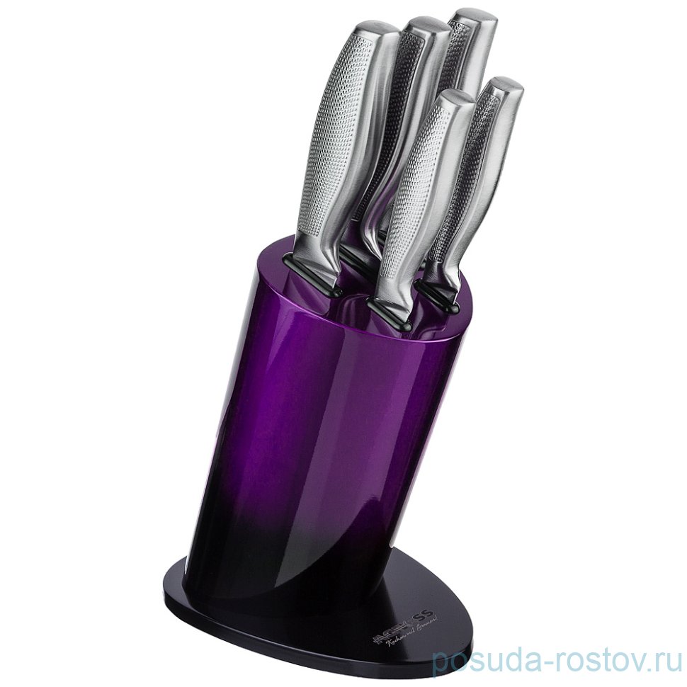 Набор кухонных ножей 6 предметов на подставке "Agness" / 195938